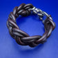 Robustes Herren Armband – Geflochtenes Leder in Dunkelbraun