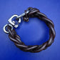 Robustes Herren Armband – Geflochtenes Leder in Dunkelbraun