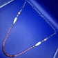 Halskette mit rosa Steinen Perlen Silber – Elegantes Design