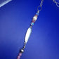 Halskette mit rosa Steinen Perlen Silber – Elegantes Design