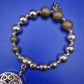 Stilvolles GIUNO Damen Armband – Braune Perlen & Silberne Akzente