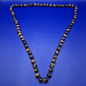 Elegante Tigerauge Perlenkette – Natürliche Brauntöne für zeitlosen Stil