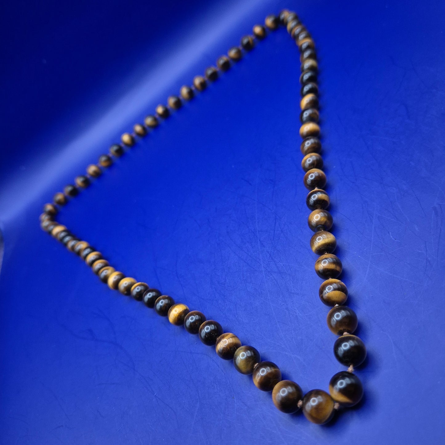 Elegante Tigerauge Perlenkette – Natürliche Brauntöne für zeitlosen Stil
