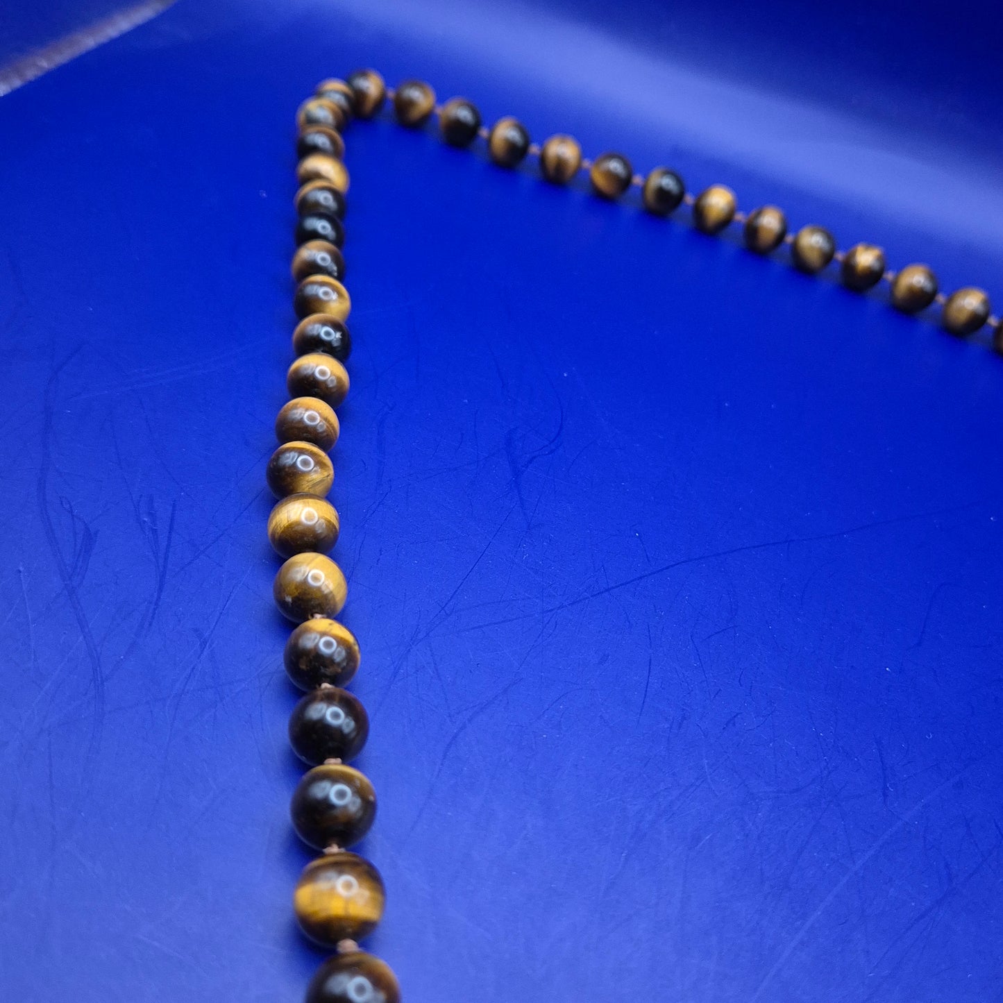 Elegante Tigerauge Perlenkette – Natürliche Brauntöne für zeitlosen Stil