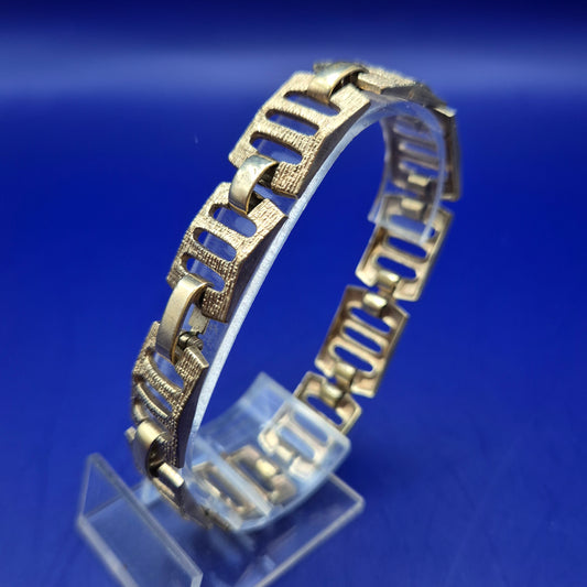Elegantes Goldenes Herren Armband – Markantes Gliederdesign im Vintage-Stil