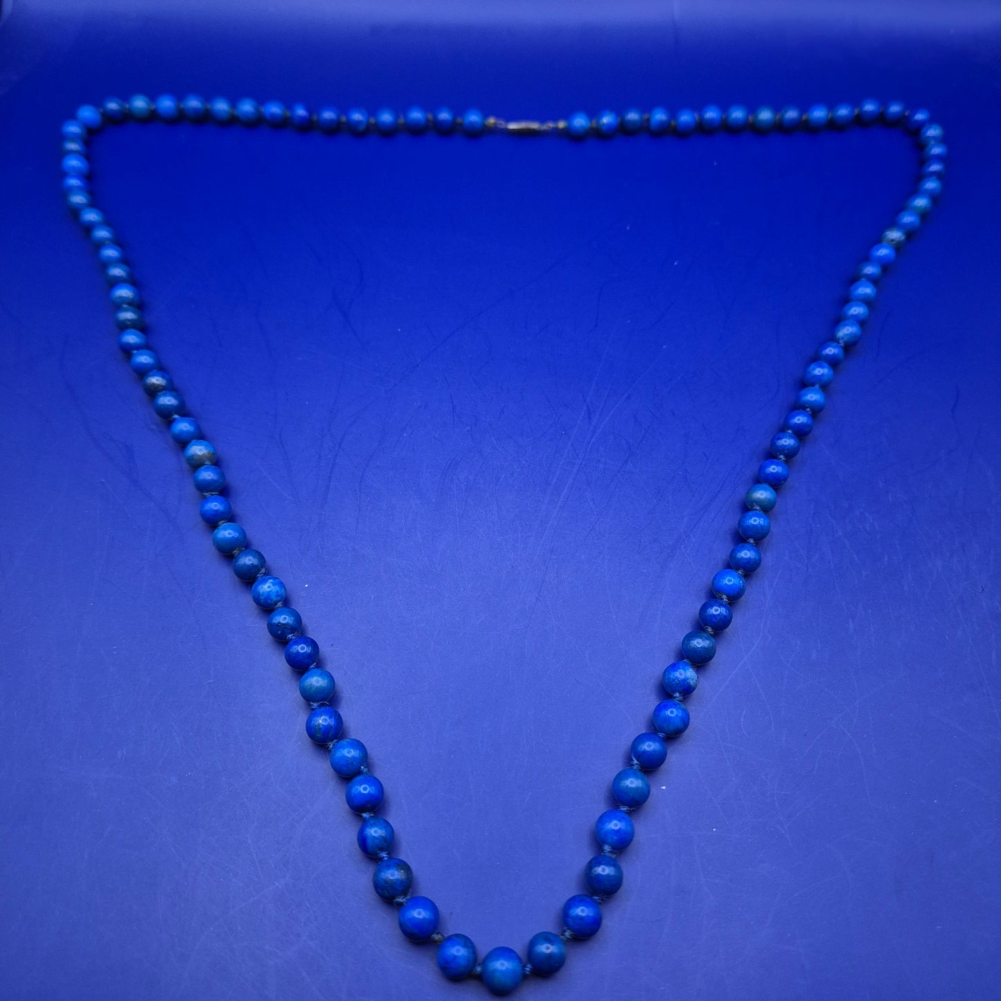 Elegante Lapislazuli Halskette – Tiefblaues Design mit 925 Silber Verschluss