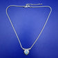 Stilvolle Silber Kette mit Herzanhänger und Blautopas – Modernes Design
