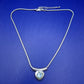 Stilvolle Silber Kette mit Herzanhänger und Blautopas – Modernes Design
