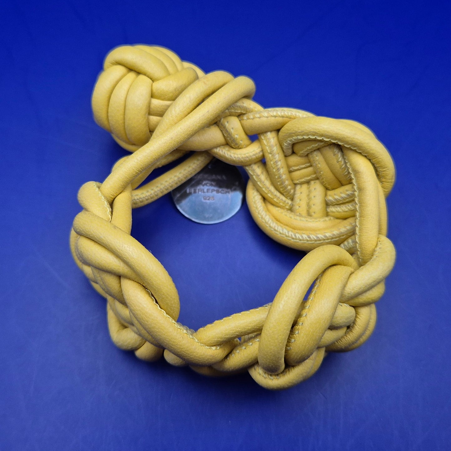 Exklusives Marjana von Berlepsch Damen Armband – Gelbes Leder & Silber 925