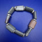Markantes Stein Armband Herren & Damen – Zylindrische Perlen & Metallakzente