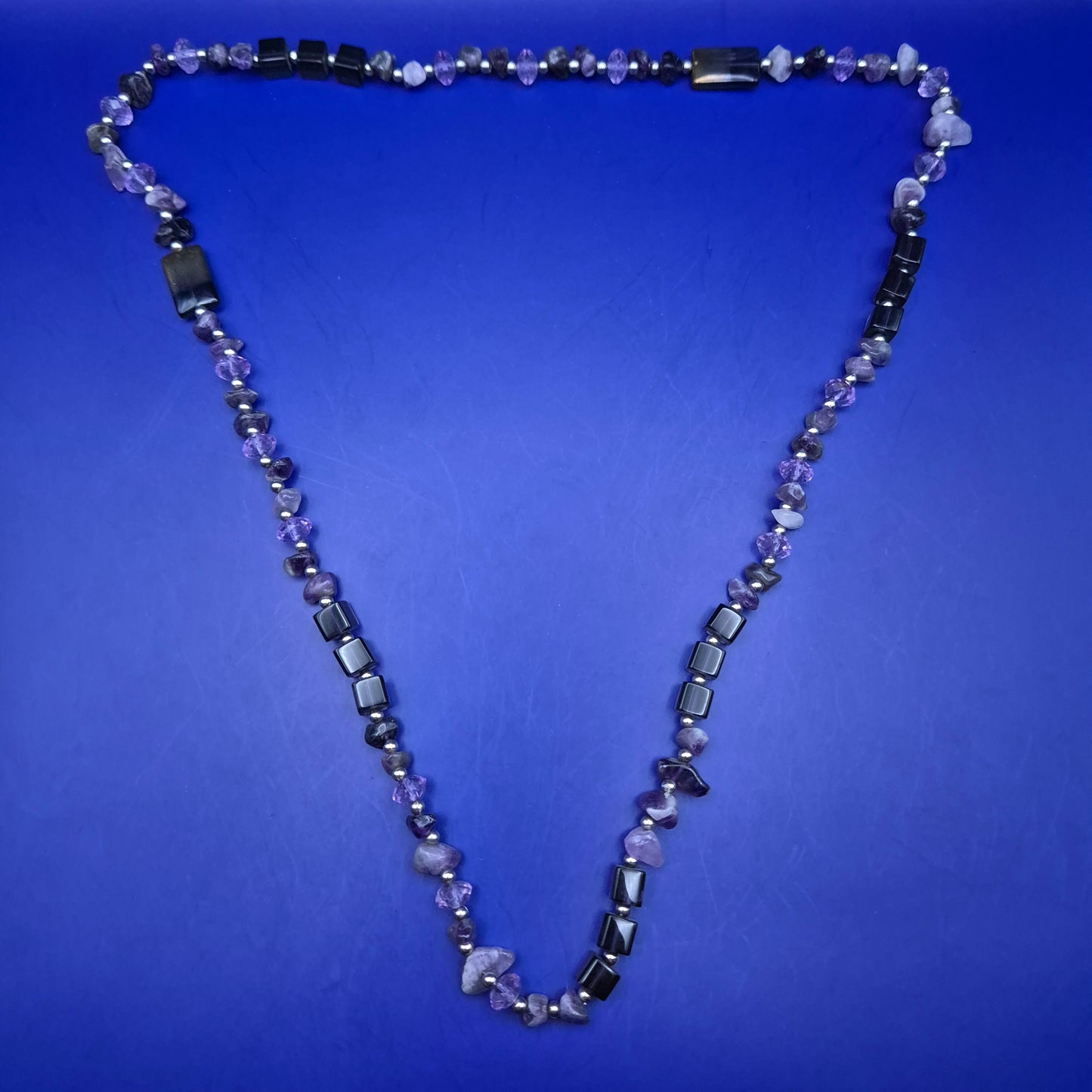 Exklusive Amethyst und Hämatit Damen Kette – Natürliche Eleganz