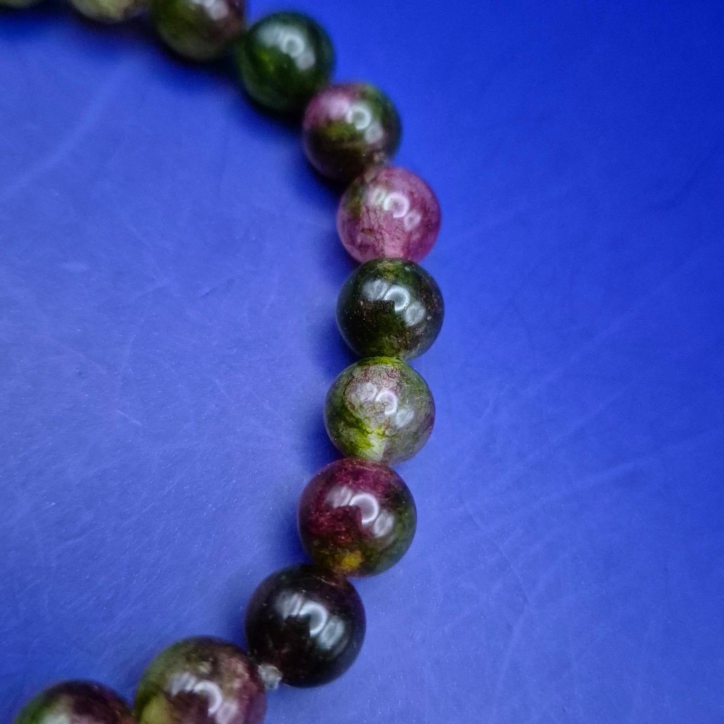Buntes Wassermelonen Tourmalin Armband Perlen
