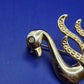 Elegante Schwanen Brosche Goldfarben mit Stein – Edles Accessoire