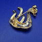Elegante Schwanen Brosche Goldfarben mit Stein – Edles Accessoire