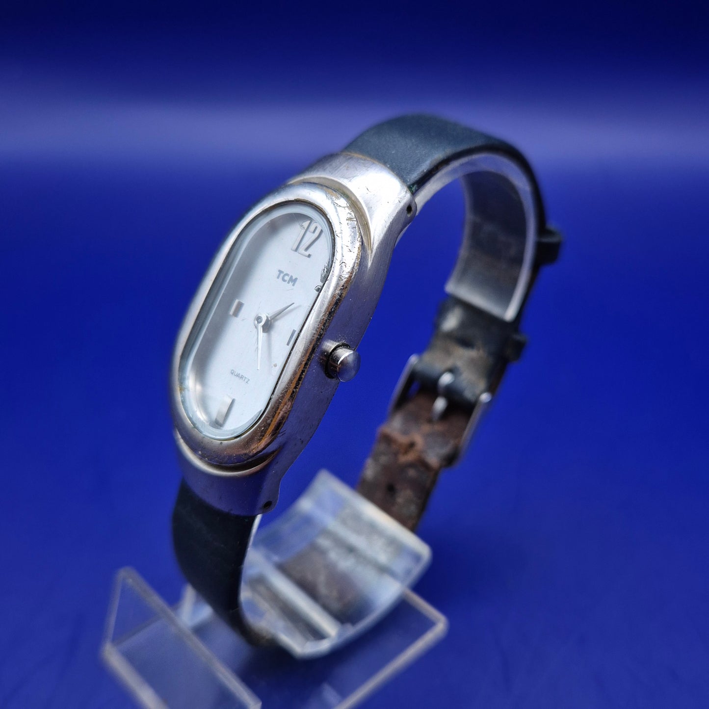 Elegante TCM Damen Uhr – Klassisches Ovales Design mit Lederarmband
