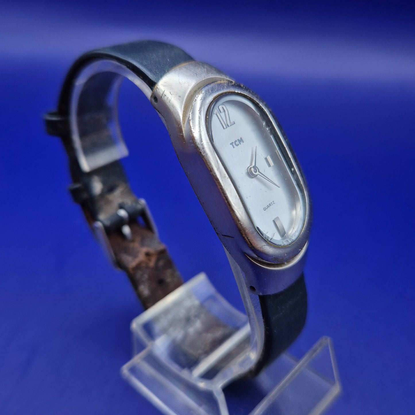 Elegante TCM Damen Uhr – Klassisches Ovales Design mit Lederarmband