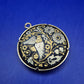 Vintage Toledo Damascene Anhänger – Gold- & Silbereinlage mit Vogel