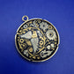 Vintage Toledo Damascene Anhänger – Gold- & Silbereinlage mit Vogel