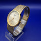 Elegante SM Damen Uhr – Goldfarbenes Mesh-Design im Vintage-Stil