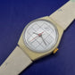 Vintage Damen Uhr – Weißes Gitter-Design mit Retro-Charme