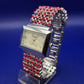 Titel Elegante Excellanc Damen Uhr – Glamouröses Design mit roten Steinen