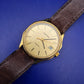 Klassische Alpina Herren Uhr – Goldfarben mit strukturiertem Zifferblatt