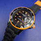 Sportliche Madison Candy Time Herren Uhr - Schwarz & Orange