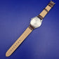 Klassische C&C Herren Uhr – Goldfarbenes Zifferblatt mit Lederarmband