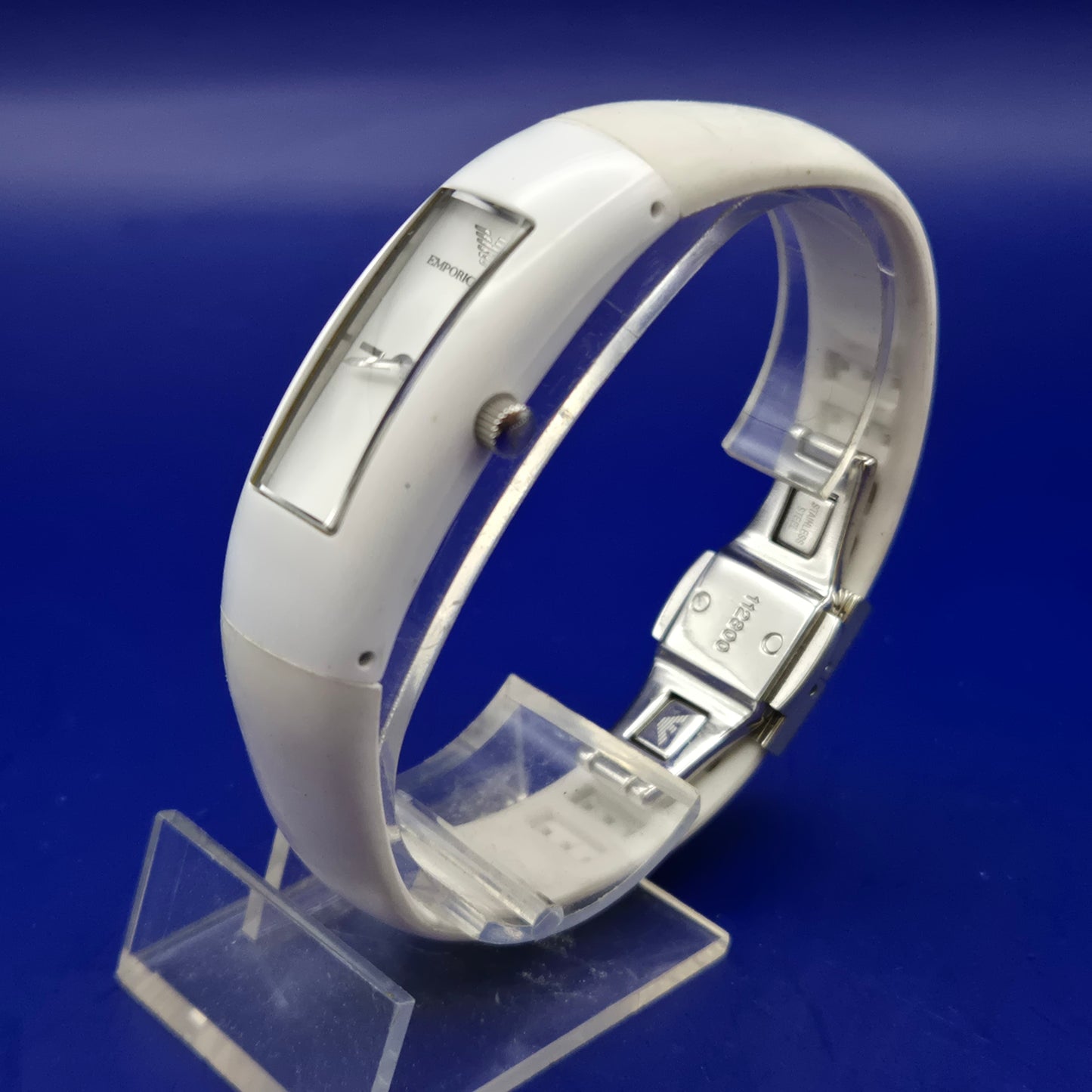 Elegante Emporio Armani Herren Uhr – Klassisches Rectangle Design in Silber