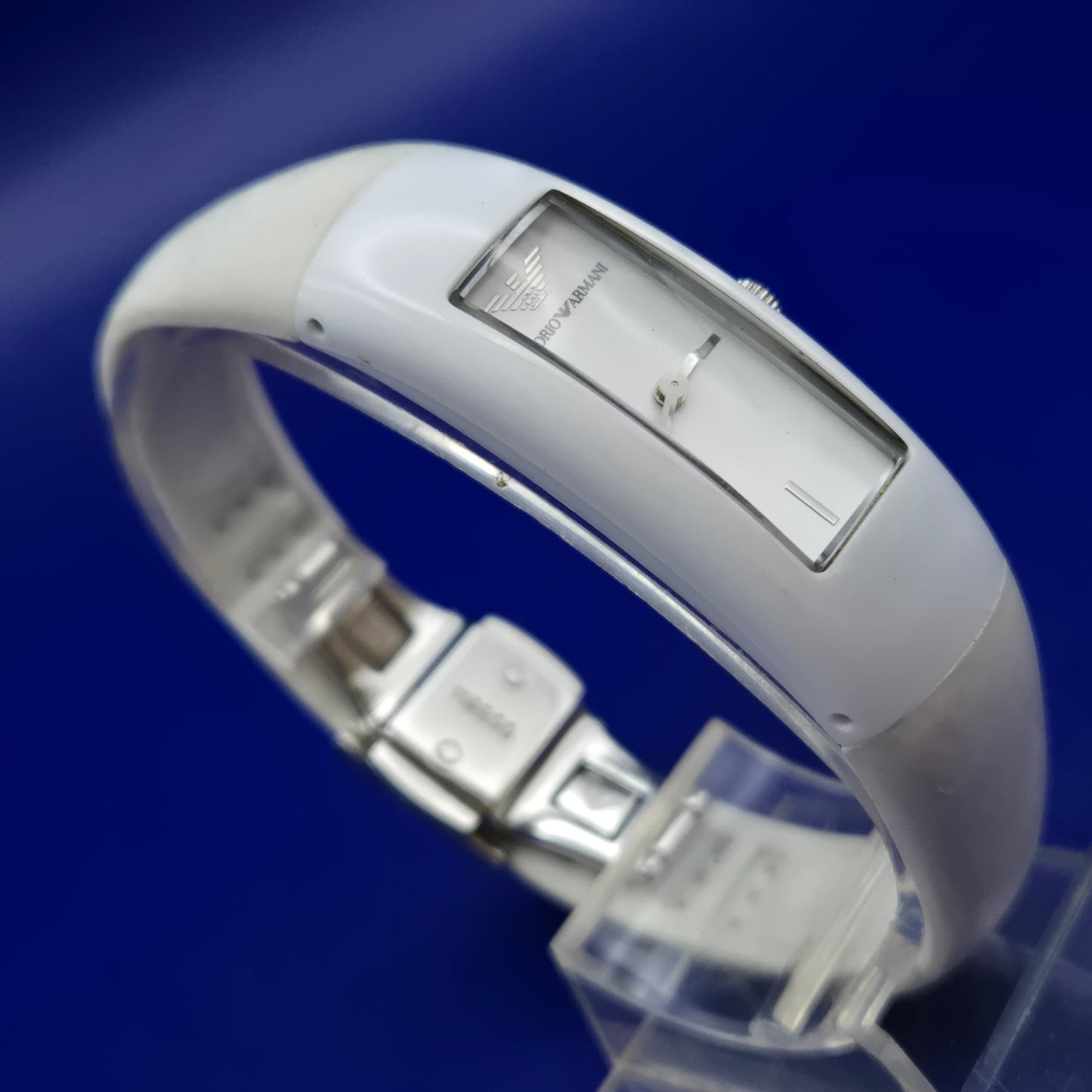 Elegante Emporio Armani Herren Uhr – Klassisches Rectangle Design in Silber