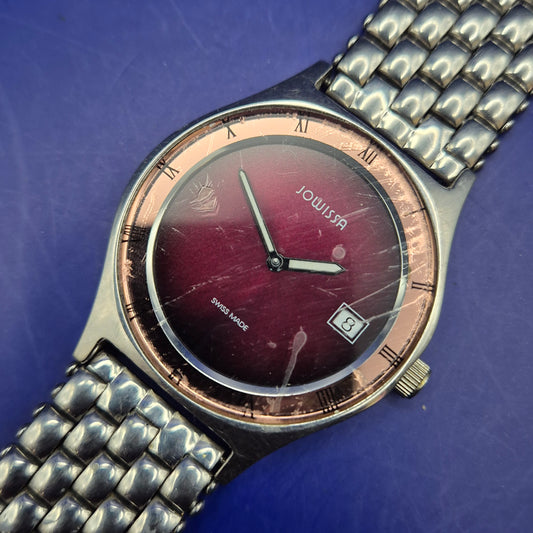 Elegante Jowissa Damen Uhr – Klassisches Design mit Bordeaux-Zifferblatt