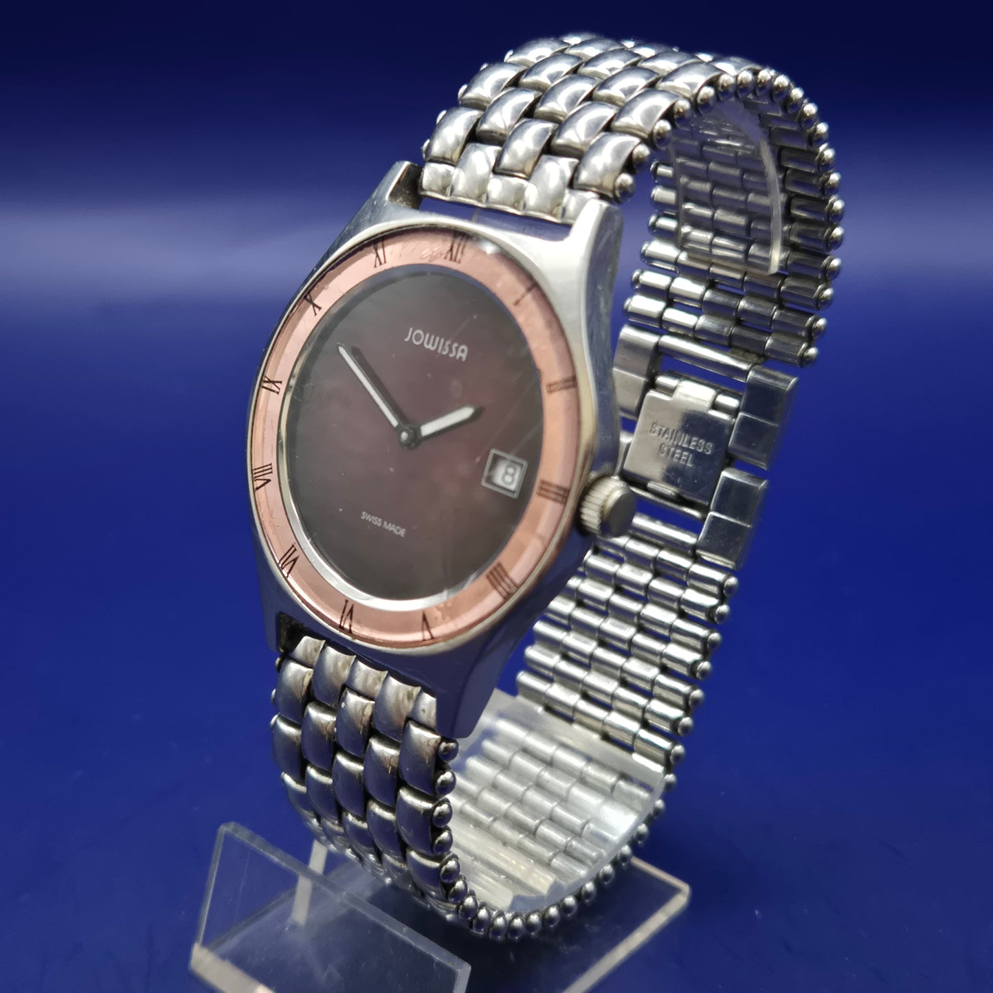 Elegante Jowissa Damen Uhr – Klassisches Design mit Bordeaux-Zifferblatt