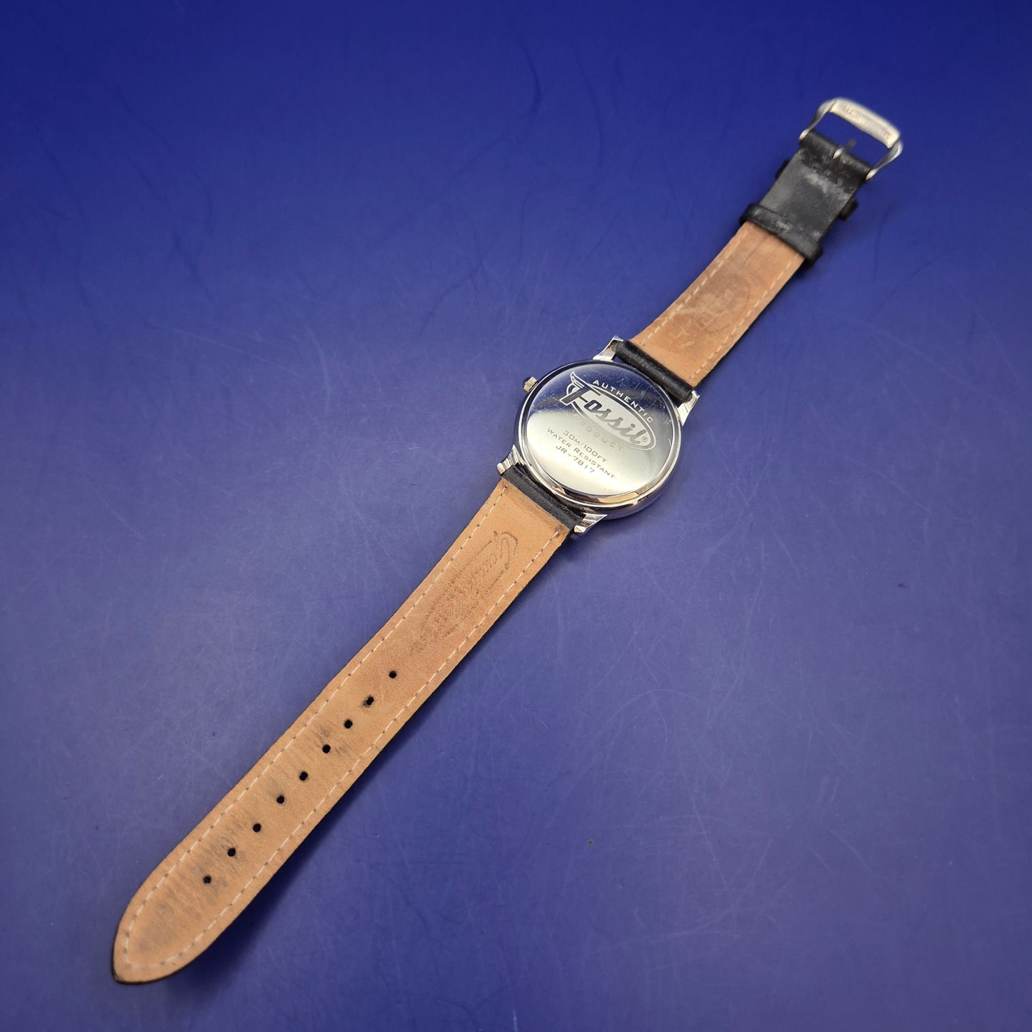 Stilvolle Fossil Unisex Uhr – Kreatives Schallplatten Design