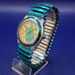 Auffällige Jean Paul Quarz Uhr – Retro-Stil mit blauem Stretchband