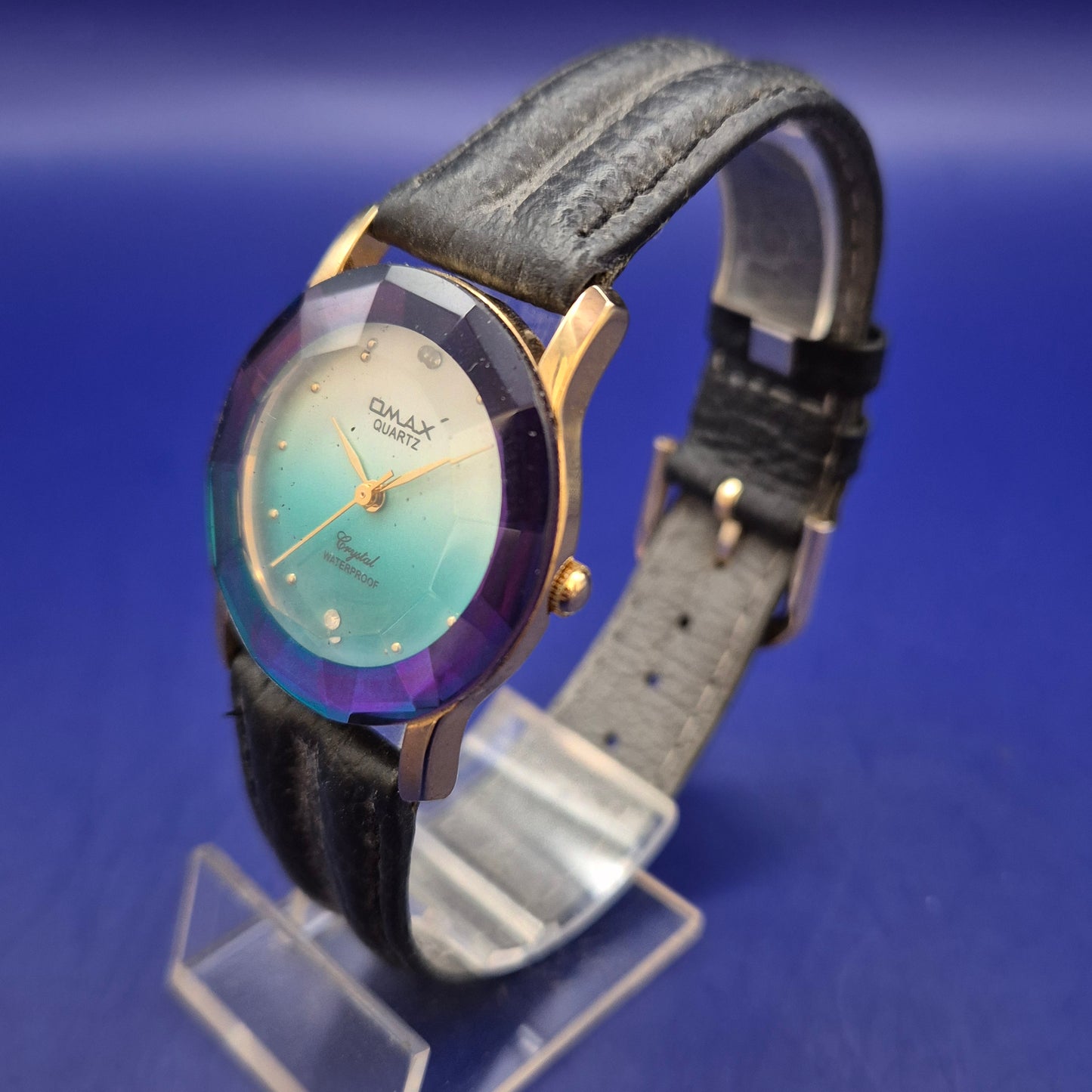 Elegante Omax Herren Uhr – Kristallschliff-Design mit Farbverlauf