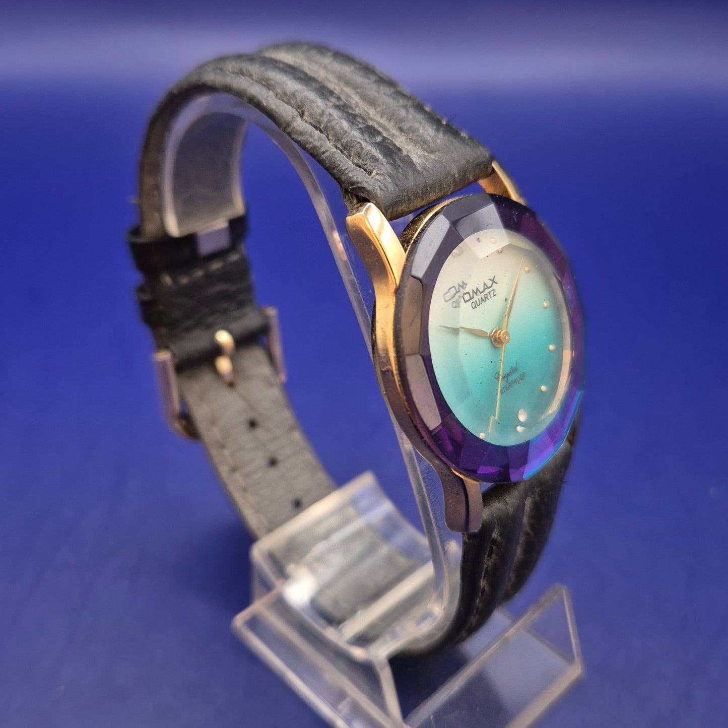 Elegante Omax Herren Uhr – Kristallschliff-Design mit Farbverlauf