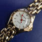 Elegante Genèves Damen Quarz Uhr – Vergoldet mit weißem Zifferblatt