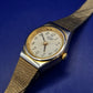 Elegante Citizen Damen Uhr – Goldfarbenes Vintage-Design mit Strukturarmband