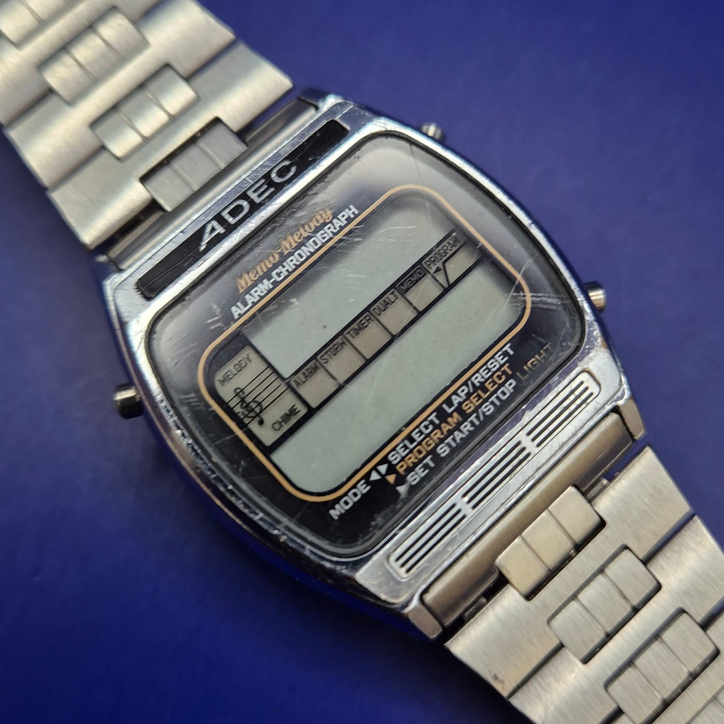 Vintage ADEC Memo-Melody Herren Uhr – Retro Digital Klassiker