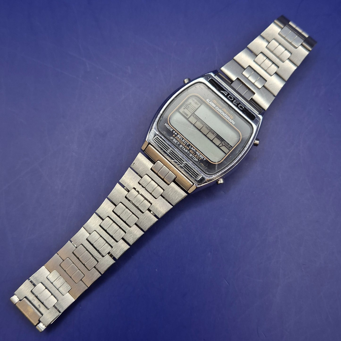 Vintage ADEC Memo-Melody Herren Uhr – Retro Digital Klassiker