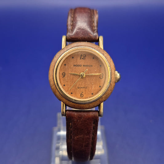 Kleine Vintage Wood Watch Damen Uhr – Natürliches Design
