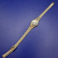 Klassische Lex Damen Uhr Goldfarben mit Schwarzem Zifferblatt