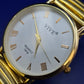 Klassische Vive Damen Uhr – Goldenes Zugband & Römische Ziffern