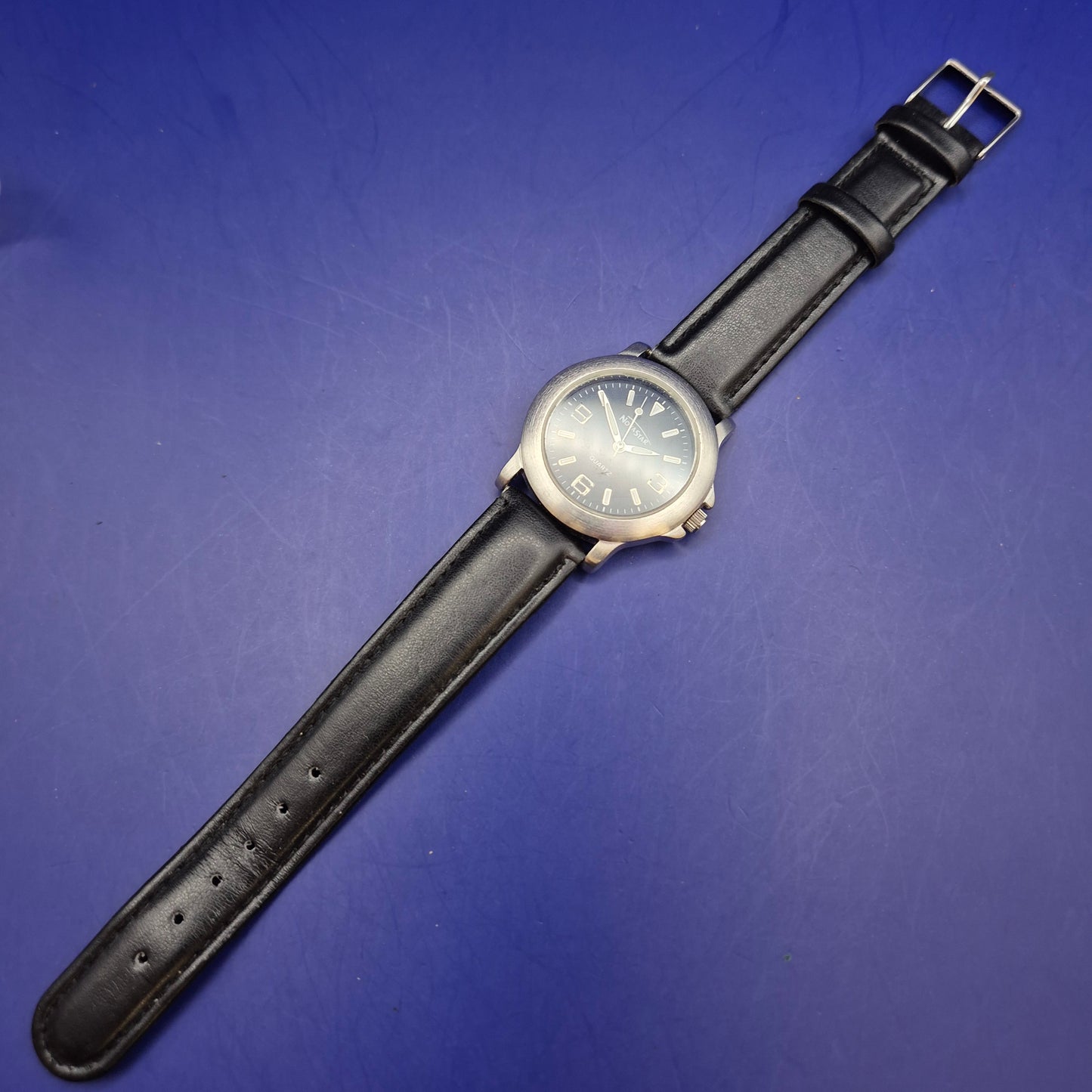 Klassische Nova Star Herren Uhr – Schwarzes Zifferblatt & Lederband