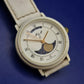 Elegante M&M Damen Uhr – Swiss Made mit Mondphase & Lederarmband