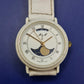 Elegante M&M Damen Uhr – Swiss Made mit Mondphase & Lederarmband