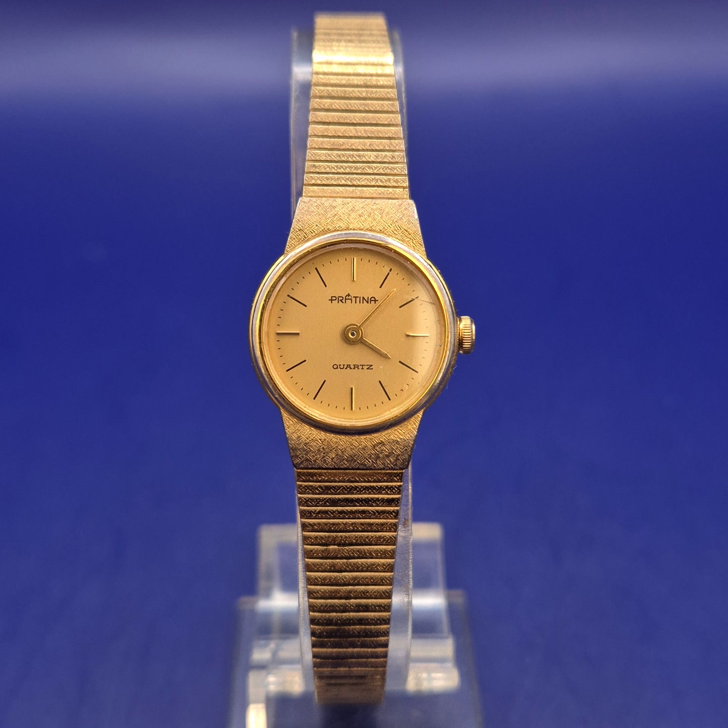 Pratina Vintage Damen Uhr - Elegantes, vergoldetes Netzdesign