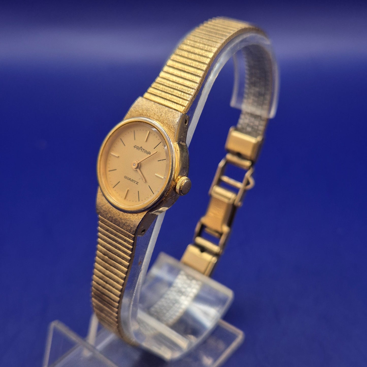 Pratina Vintage Damen Uhr - Elegantes, vergoldetes Netzdesign