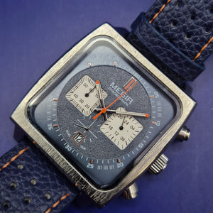 Megir Chronograph Herren Uhr – Markantes Quadratisches Design in Blau