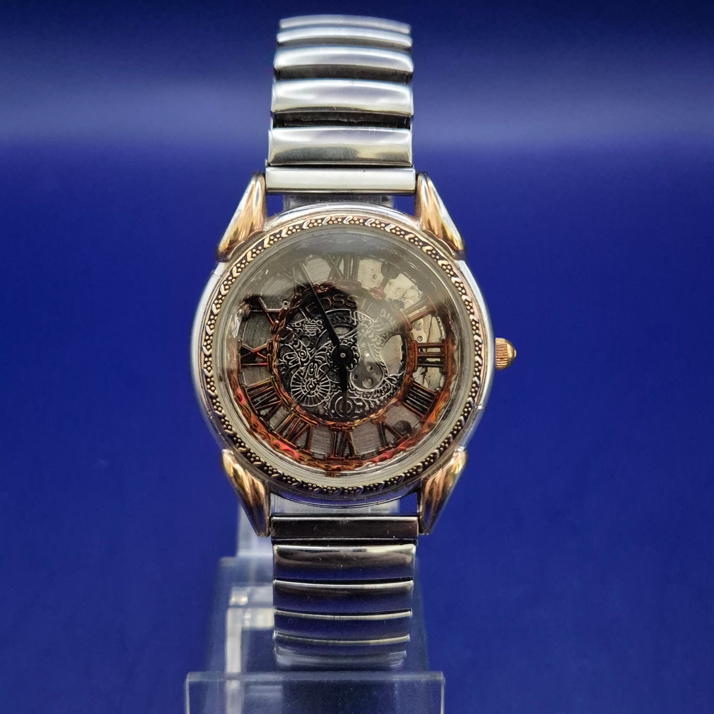 Exklusive Fossil Herren Uhr – Vintage Skeleton Design mit Flexband